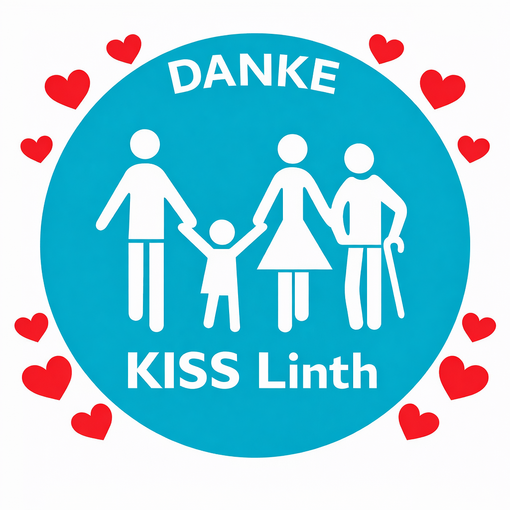 Logo KISS Linth Danke und Herzli